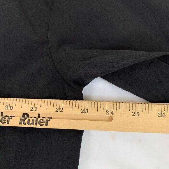 Urban Research Items Linen Stand Collar Wide Shirt M F Black Long Sleeve Blouse - Picture 6 of 8